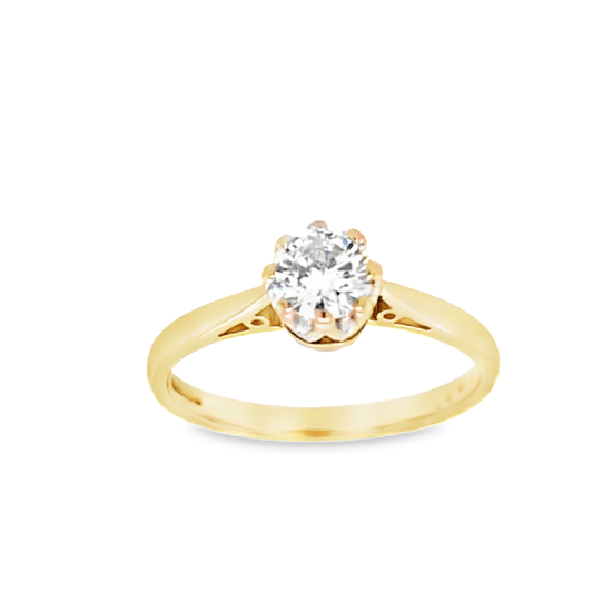 Pre Owned 18ct Diamond Solitaire Ring ZU308